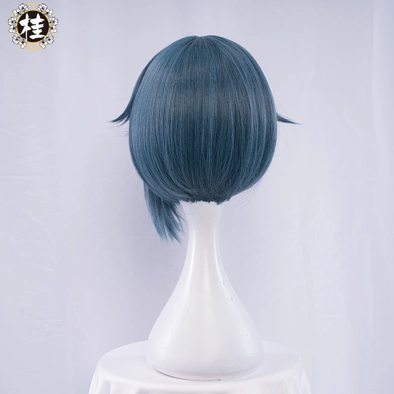 Uwowo Game Genshin Impact Xingqiu Juvenile Galant Cosplay Wig 30cm Grey Blue Short Hair 2 Uwowo Game Genshin Impact Xingqiu Juvenile Galant Cosplay Wig 30cm Grey Blue Short Hair - Image 2