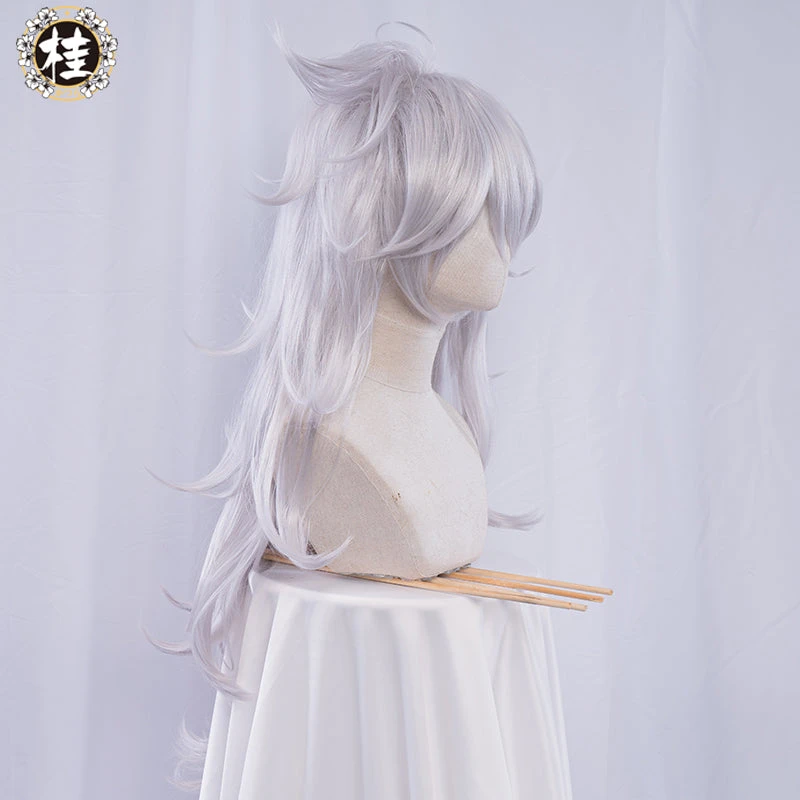 Uwowo Game Genshin Impact Razor Wolf Boy Cosplay Wig 90cm Sliver Gray Long Hair 5 Uwowo Game Genshin Impact Razor Wolf Boy Cosplay Wig 90cm Sliver Gray Long Hair - Image 5