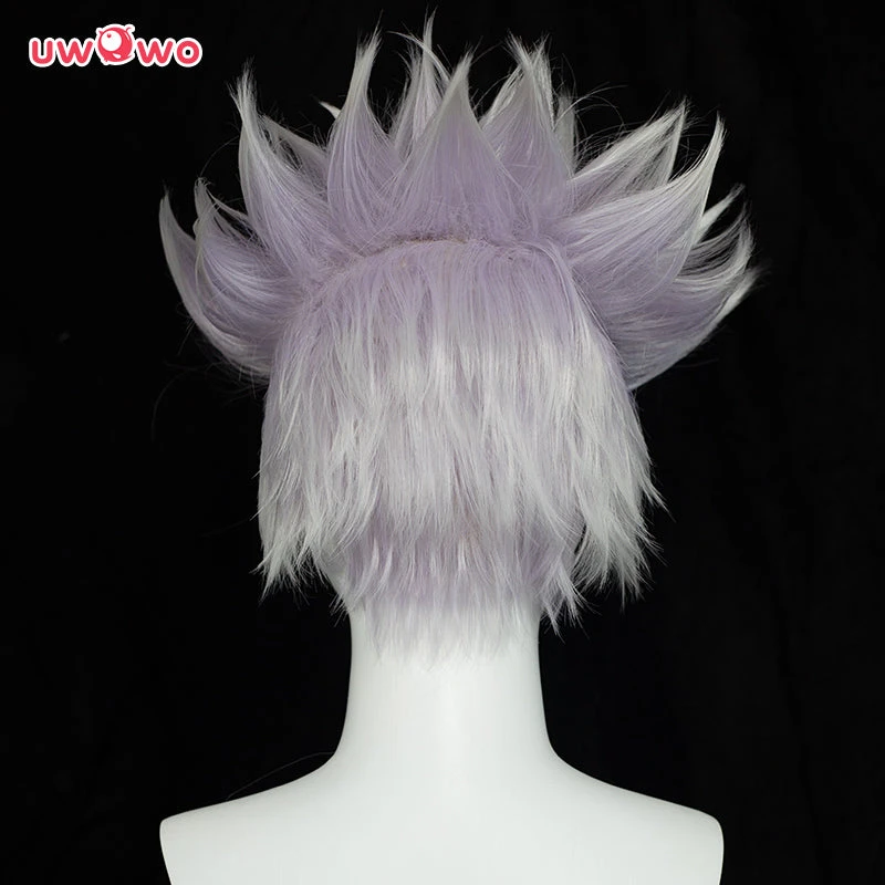 Uwowo Anime Jujutsu Kaisen Satoru Gojo Cosplay Wig (spiked Up) 28CM Light Purple White Gradient Short Hair 3 Uwowo Anime Jujutsu Kaisen Satoru Gojo Cosplay Wig (spiked Up) 28CM Light Purple White Gradient Short Hair - Image 3