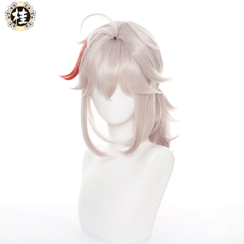 Uwowo Game Genshin Impact Kaedehara Kazuha Cosplay Wig 40cm Gray Short Hair 3 Uwowo Game Genshin Impact Kaedehara Kazuha Cosplay Wig 40cm Gray Short Hair - Image 3