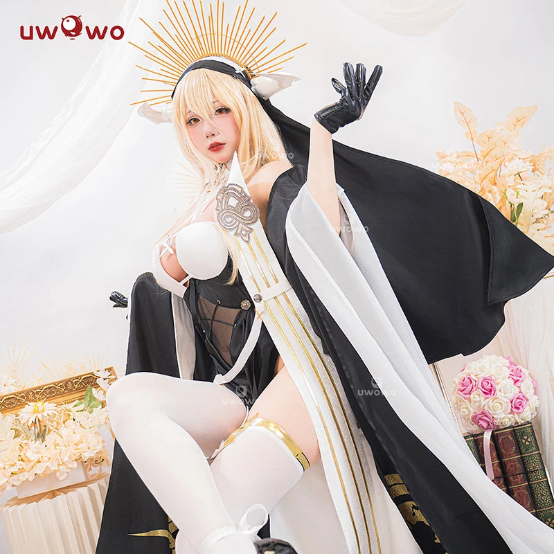 Uwowo Game Azur Lane HMS Implacable Nun Sexy Dress Cosplay Cosutme 3 Uwowo Game Azur Lane HMS Implacable Nun Sexy Dress Cosplay Cosutme - Image 3