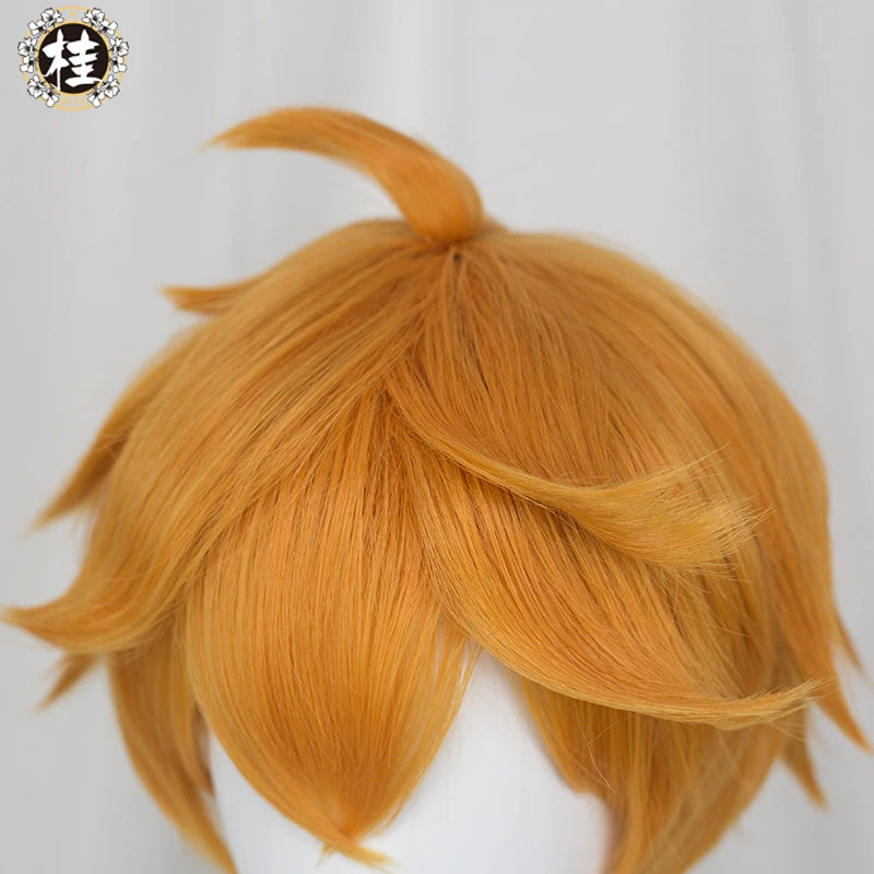 Uwowo Game Genshin Impact Tartaglia Childe Cosplay Wig 28cm Orange Short Hair 5 Uwowo Game Genshin Impact Tartaglia Childe Cosplay Wig 28cm Orange Short Hair - Image 5
