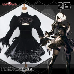 Uwowo Game Nier: Automata YoRHa No.2 Type B 2B Cosplay Costume