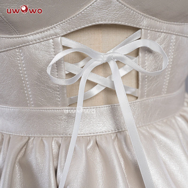 Uwowo Anime/Manga Chobits Chii White Angel Gothic Lolita Leather Dress Cosplay Costumes 5 Uwowo Anime/Manga Chobits Chii White Angel Gothic Lolita Leather Dress Cosplay Costumes - Image 5