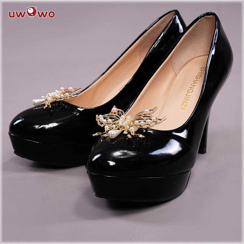 Exclusive Uwowo Genshin Impact Fanart Lisa Maid Ver Cosplay Costume Shoes ( Shoes Decoration In Costume Set) 2 Exclusive Uwowo Genshin Impact Fanart Lisa Maid Ver Cosplay Costume Shoes ( Shoes Decoration In Costume Set) - Image 2