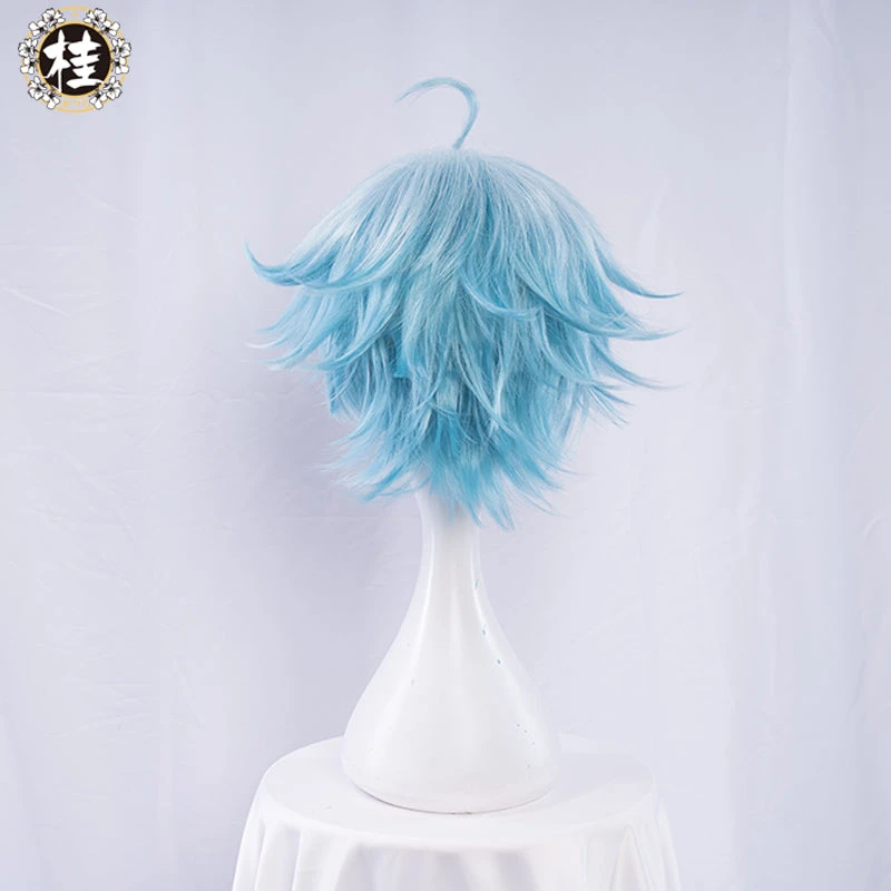 Uwowo Game Genshin Impact Chongyun Frozen Ardor Cosplay Wig 30cm Ice Blue Short Hair 2 Uwowo Game Genshin Impact Chongyun Frozen Ardor Cosplay Wig 30cm Ice Blue Short Hair - Image 2