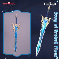 Uwowo Game Genshin Impact Weapons Eula Song Of Broken Pines Cosplay Props Claymores Props