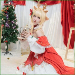 Uwowo Genshin Impact Fanart Traveler Lumine Christmas Holiday Cosplay Costume -Uwowo Cosplay Sales 4 3f122b64 fa1c 4876 9c1a 5070abec0939