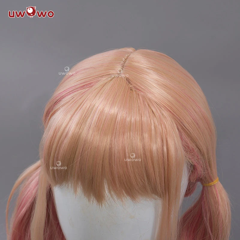 Uwowo Anime/Manga My Dress-Up Darling Marin Kitagawa Lattice Maid Cosplay Wig Gradient Glod Rose Long Hair 2 Uwowo Anime/Manga My Dress-Up Darling Marin Kitagawa Lattice Maid Cosplay Wig Gradient Glod Rose Long Hair - Image 2