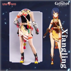Uwowo Game Genshin Impact Cosplay Xiangling Exquisite Delicacy Cosplay Costume