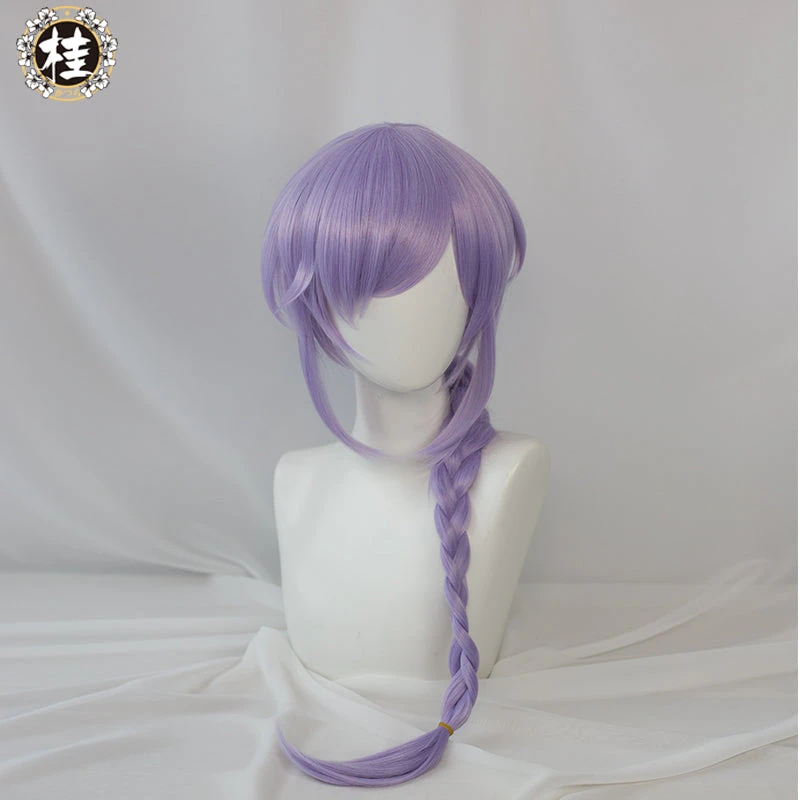 Uwowo Game Genshin Impact Qiqi Pharmacist Cosplay Wig Icy Resurrection 85cm Light Purple Braided Hair 2 Uwowo Game Genshin Impact Qiqi Pharmacist Cosplay Wig Icy Resurrection 85cm Light Purple Braided Hair - Image 2