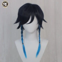 Uwowo Game Genshin Impact Venti Windborne Bard Cosplay Wig Tone-Deaf Bard 50cm Dark Blue Light Blue Gradient Short Hair -Uwowo Cosplay Sales 4 751f6728 1a60 4f55 b988 657ebde03a28
