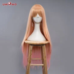 Uwowo Anime My Dress-Up Darling Marin Kitagawa Cosplay Wig Yellow-Pink Gradient 80CM Long Hair