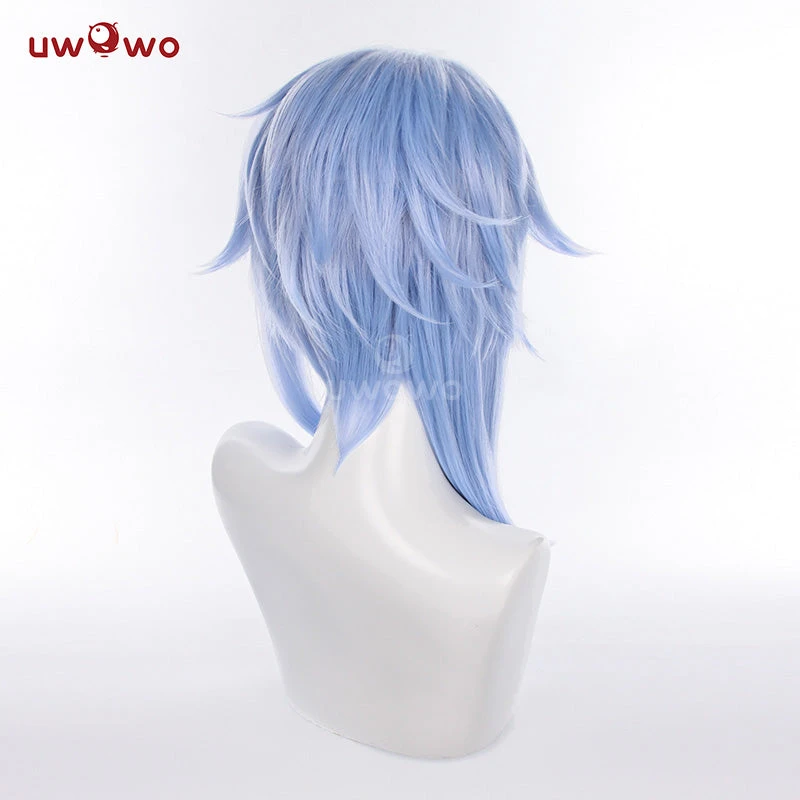 Uwowo Genshin Impact Kamisato Ayato Male Cosplay Inazuma Costume Wig 45CM Blue Wig 4 Uwowo Genshin Impact Kamisato Ayato Male Cosplay Inazuma Costume Wig 45CM Blue Wig - Image 4