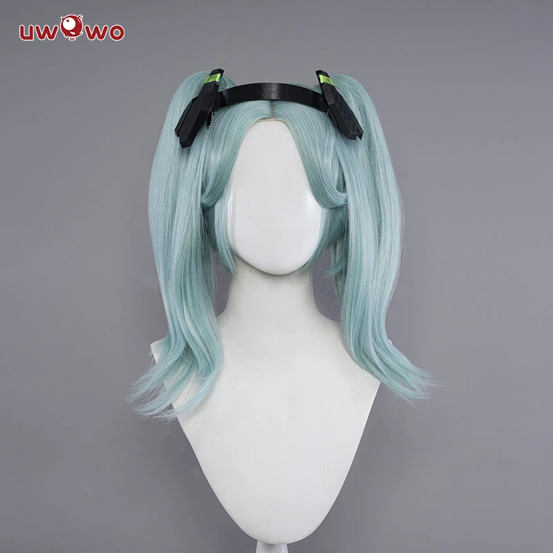 Uwowo Anime Cyberpunk: Edgerunners Cosplay Rebecca Cosplay Wig Light Blue Hair With Ponytail 2 Uwowo Anime Cyberpunk: Edgerunners Cosplay Rebecca Cosplay Wig Light Blue Hair With Ponytail - Image 2