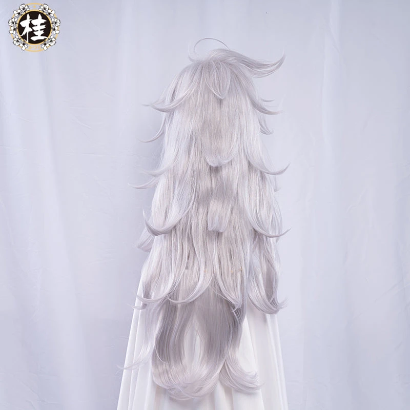 Uwowo Game Genshin Impact Razor Wolf Boy Cosplay Wig 90cm Sliver Gray Long Hair 2 Uwowo Game Genshin Impact Razor Wolf Boy Cosplay Wig 90cm Sliver Gray Long Hair - Image 2