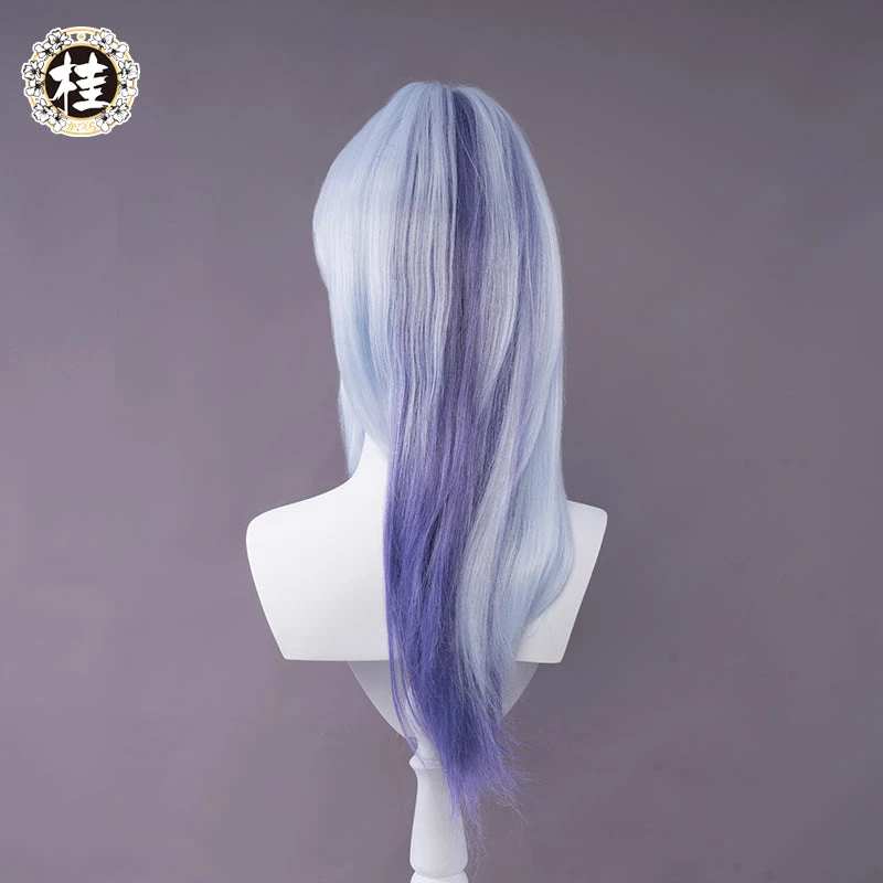 Uwowo Game League Of Legends Crystal Rose Zyra Cosplay Wig 65cm White Blue Ponytail Hair 4 Uwowo Game League Of Legends Crystal Rose Zyra Cosplay Wig 65cm White Blue Ponytail Hair - Image 4