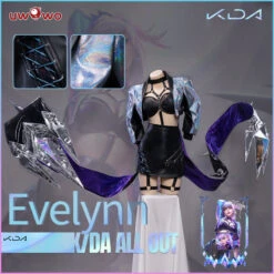 Uwowo KDA All Out Evelynn Cosplay Costume League Of Legends LOL Agony's Embrace Costume K/DA
