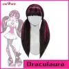 Uwowo Monster High Cosplay Wig Draculaura Wig Black And Pink Long Hair