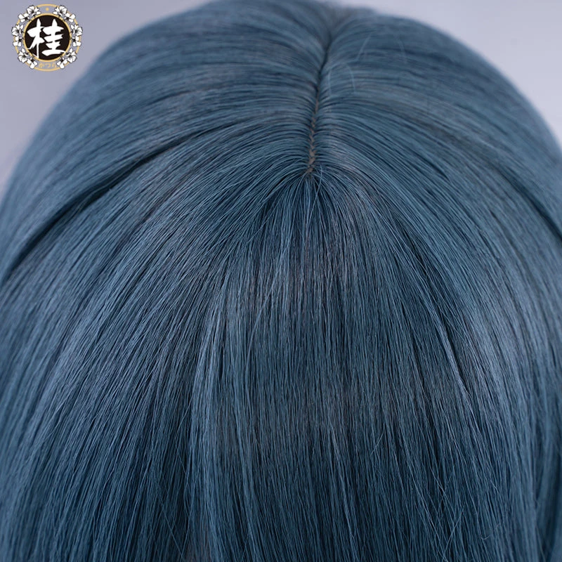 Uwowo Game Genshin Impact Xingqiu Juvenile Galant Cosplay Wig 30cm Grey Blue Short Hair 4 Uwowo Game Genshin Impact Xingqiu Juvenile Galant Cosplay Wig 30cm Grey Blue Short Hair - Image 4