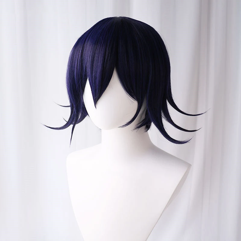Uwowo Danganronpa Kokichi Oma Cosplay Wig The Ultimate Supreme Leader 35cm Blue Purple Short Hair 4 Uwowo Danganronpa Kokichi Oma Cosplay Wig The Ultimate Supreme Leader 35cm Blue Purple Short Hair - Image 4