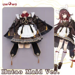 Exclusive Uwowo Genshin Impact Fanart Hutao Maid Ver Hu Tao Cosplay Costume