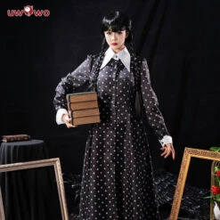 Uwowo Wednesday Addams The Addams Family Morticia Dress Cosplay Costume