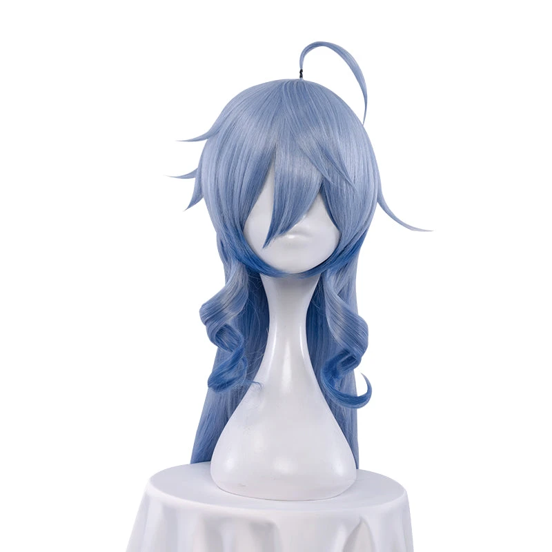 Uwowo Genshin Impact Cosplay Ganyu Plenilune Gaze Cosplay Wig 90cm Blue Wavy Hair 5 Uwowo Genshin Impact Cosplay Ganyu Plenilune Gaze Cosplay Wig 90cm Blue Wavy Hair - Image 5