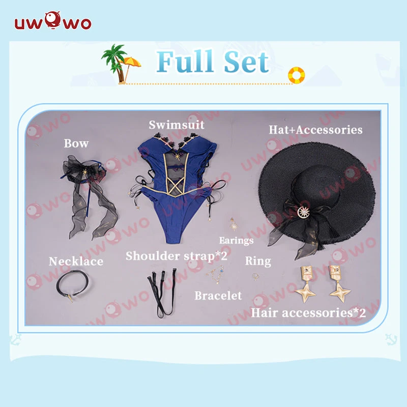 Exclusive Authorization Uwowo Genshin Impact Swim Fanart Mona Swimsuit Cosplay Costume 6 Exclusive Authorization Uwowo Genshin Impact Swim Fanart Mona Swimsuit Cosplay Costume - Image 6