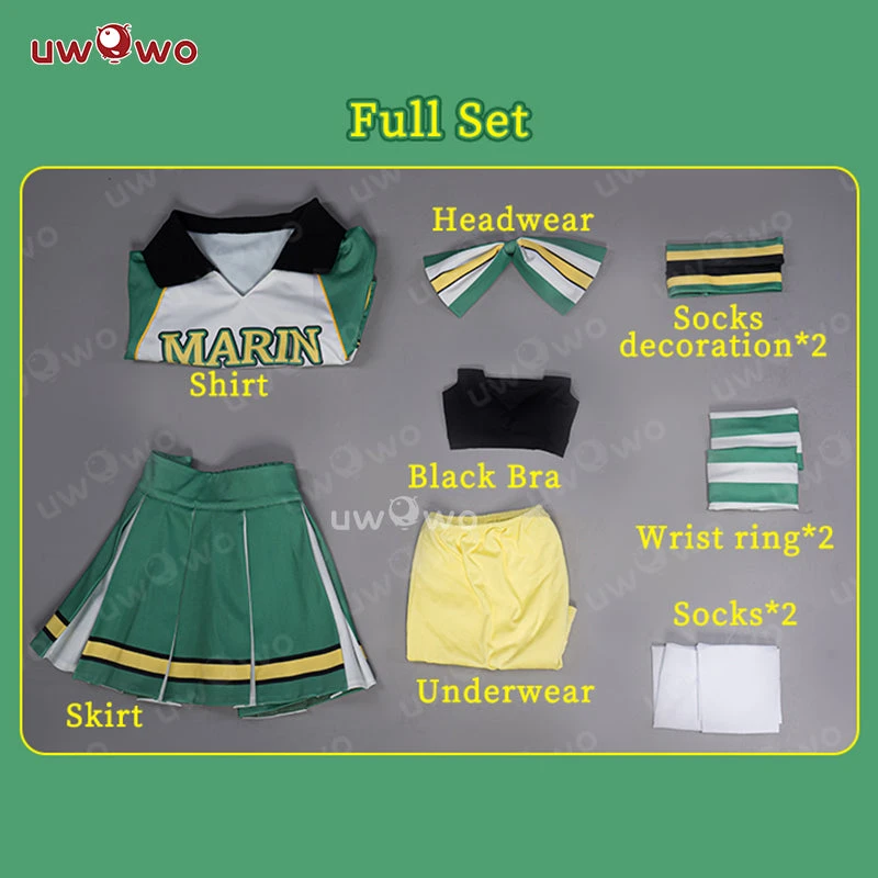 Uwowo Anime/Manga My Dress-Up Darling Marin Kitagawa Cheerleading Cosplay Costumes 11 Uwowo Anime/Manga My Dress-Up Darling Marin Kitagawa Cheerleading Cosplay Costumes - Image 11