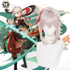 Uwowo Game Genshin Impact Kaedehara Kazuha Cosplay Wig 40cm Gray Short Hair