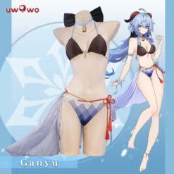 Exclusive Authorization Uwowo Genshin Impact Swimsuit Fanart Ganyu Swimsuit Cosplay Costume