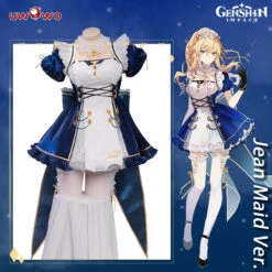 Exclusive Authorization Uwowo Game Genshin Impact Fanart Jean Maid Ver Cosplay Costume