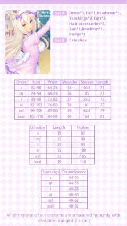 Uwowo Plus Size Game Nekopara Vol.4 Coconut Maid Dress Cosplay Costume Cute Purple Dress -Uwowo Cosplay Sales 7 01