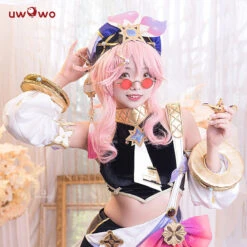 Uwowo Genshin Impact: Dori Sumeru Merchant Electro Cosplay Costume -Uwowo Cosplay Sales 800x800 4