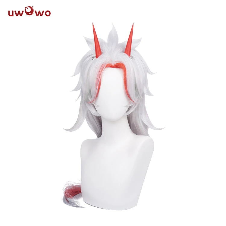 Uwowo Game Genshin Impact Wig Arataki Itto Cosplay Wig With Horns 2 Uwowo Game Genshin Impact Wig Arataki Itto Cosplay Wig With Horns - Image 2