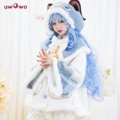 Uwowo Genshin Impact Fanart Ganyu Casual Coat Cozy Jacket Cospaly Costume