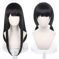 Uwowo Mange Anime Cosplay Chainsaw Man Cosplay Wig Mitaka Asa Wig Long Black Hair