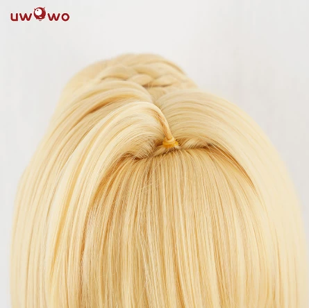 UWOWO Fate Grand Order Nero 35cm Long Gold Lace None Cosplay Wig 4 UWOWO Fate Grand Order Nero 35cm Long Gold Lace None Cosplay Wig - Image 4