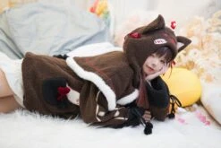 Uwowo Genshin Impact Fanart Hutao Casual Coat Cute Cozy Jacket Ghost Cat Cospaly Costume -Uwowo Cosplay Sales QQ 20230106152619