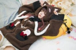 Uwowo Genshin Impact Fanart Hutao Casual Coat Cute Cozy Jacket Ghost Cat Cospaly Costume -Uwowo Cosplay Sales QQ 20230106153054