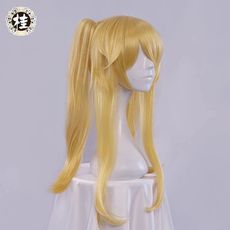 Uwowo Anime Kakegurui Cosplay Wig 55cm Yellow Long Hair With Two Ponytail 3 Uwowo Anime Kakegurui Cosplay Wig 55cm Yellow Long Hair With Two Ponytail - Image 3