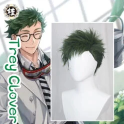 UWOWO Twisted-Wonderland Trey-Clover Cosplay Wig Heartslabyul 30cm Short Hair