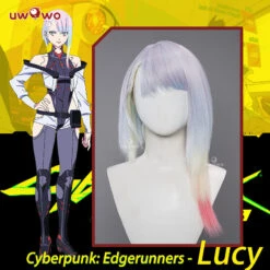 Uwowo Cyberpunk: Edgerunners Cosplay Wig Lucy Bodysuit Anime Lucy Wig