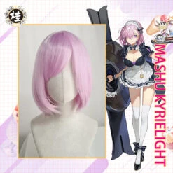 UWOWO Fate/Grand Order FGO Mashu Kyrielight 30cm Short Pink Purple Hair
