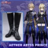Uwowo Exclusive Authorization Genshin Impact Fanart Aether Abyss &Lumine Abyss Princess Cosplay Shoes