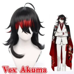 Uwowo Vtuber NIJISANJI Cosplay Wig Vtuber Vox Wig Vox Akuma Cosplay Wig